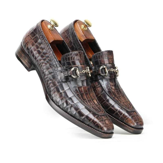 Garett Textured Horsebit Loafers