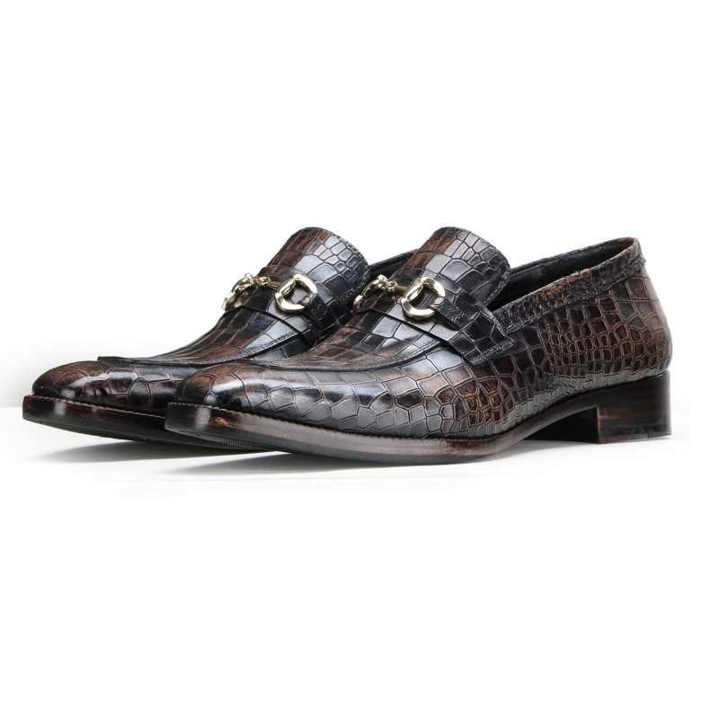 Garett Textured Horsebit Loafers