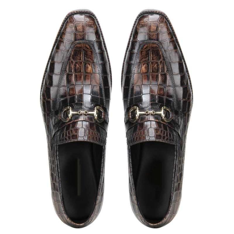 Garett Textured Horsebit Loafers